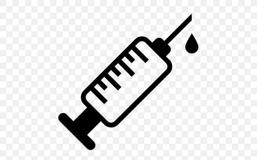 Syringe Hypodermic Needle Clip Art, PNG, 512x512px, Syringe, Black And White, Brand, Drug, Drug Injection Download Free
