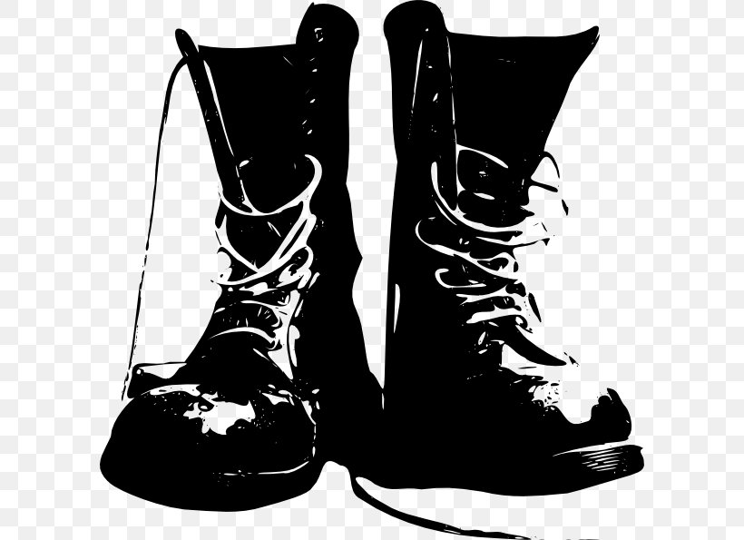 Cowboy Boot Shoe Combat Boot, PNG, 600x595px, Boot, Black And White, Clothing, Combat Boot, Cowboy Boot Download Free