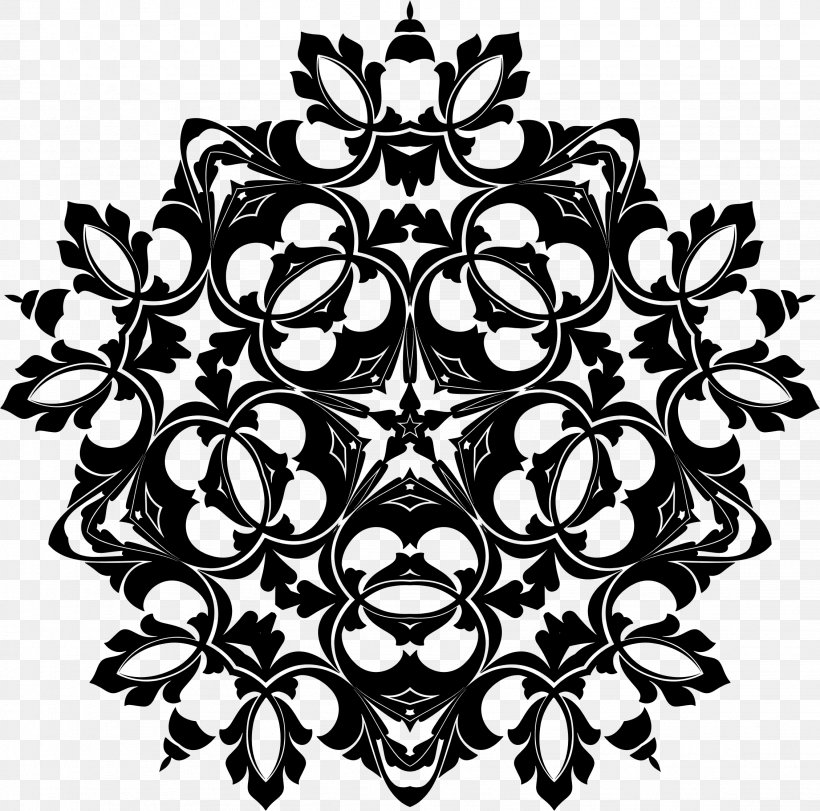 Floral Design Silhouette Clip Art, PNG, 2258x2234px, Floral Design, Art, Black And White, Decorative Arts, Flora Download Free