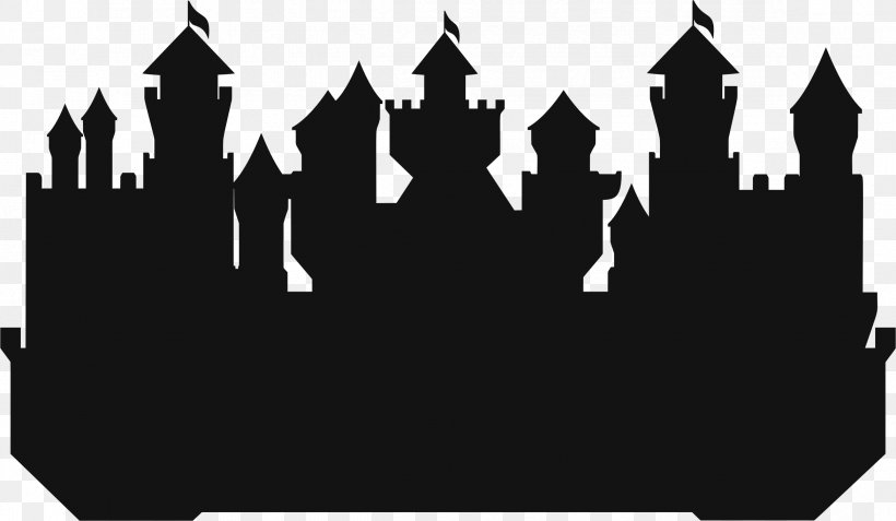 Silhouette Clip Art, PNG, 2342x1364px, Silhouette, Black, Black And White, Castle, Drawing Download Free