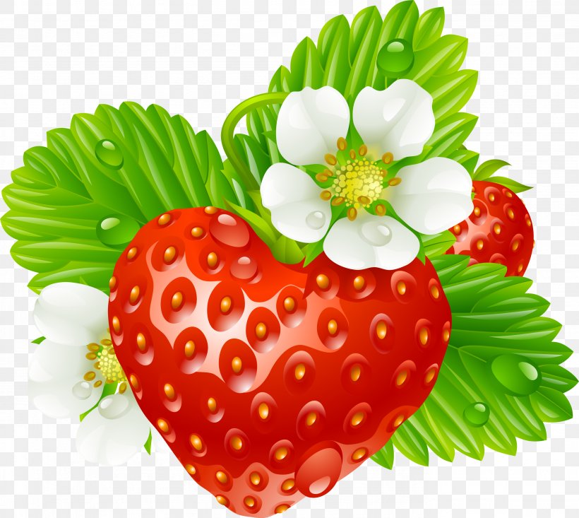 Strawberry Tea Clip Art, PNG, 2774x2480px, Strawberry, Berry, Cake, Food, Fruit Download Free