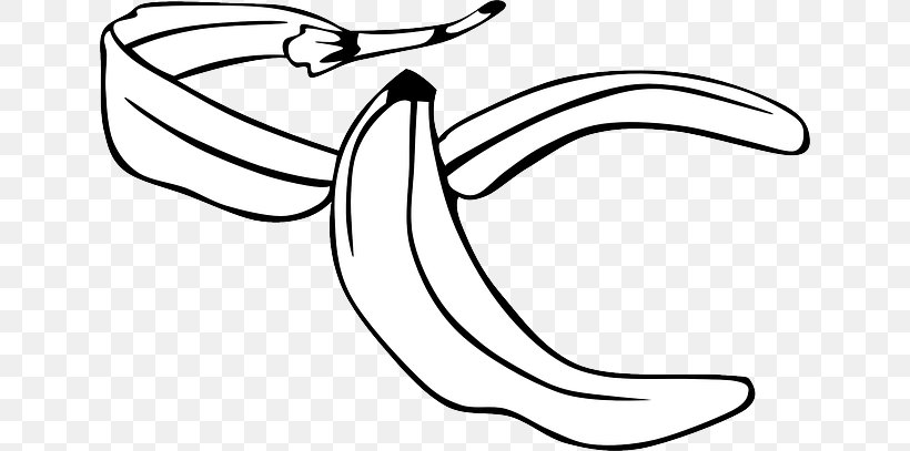Banana Peel Clip Art, PNG, 640x407px, Banana, Art, Banana Peel, Black, Black And White Download Free
