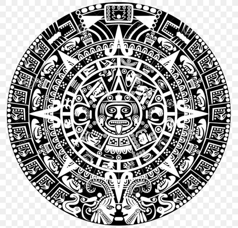 Maya Civilization Aztec Calendar Stone Mayan Calendar, PNG, 787x787px
