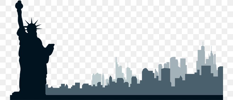 New York City Skyline Clip Art, PNG, 750x352px, New York City, Black And White, Brand, Free Content, New York Download Free