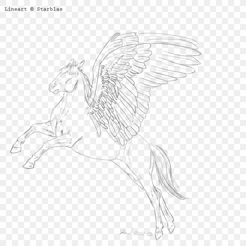 Horse Pony Fairy Drawing Sketch, PNG, 900x900px, Horse, Angel, Arm, Artwork, Black And White Download Free