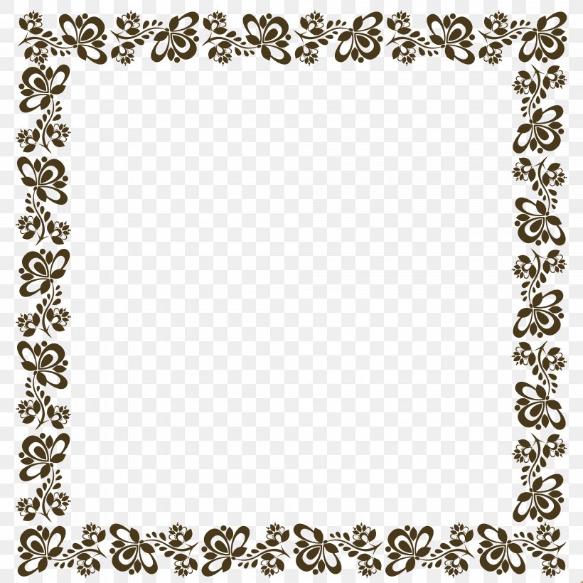 Image Motif Picture Frames Pattern Illustration, PNG, 4000x4000px, Motif, Area, Black And White, Border, Data Download Free