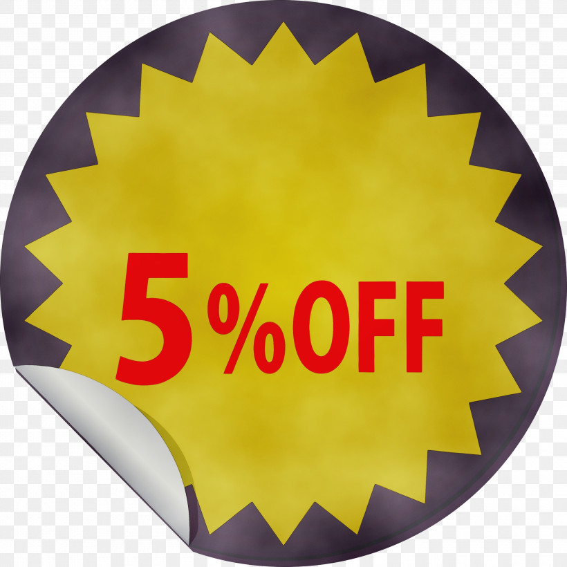 Discounts And Allowances Sticker Coupon Royalty-free Price, PNG, 3000x3000px, Discount Tag With 5 Off, Clothing, Coupon, Discount Label, Discount Tag Download Free