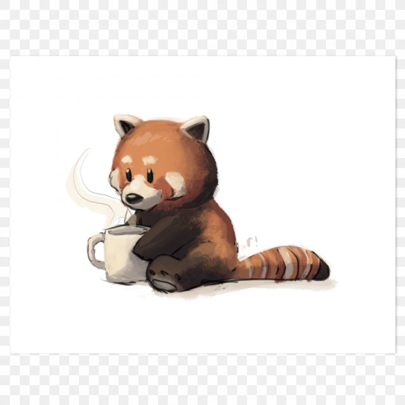 Red Panda Giant Panda Coffee Raccoon Cuteness, PNG, 1000x1000px, Red Panda, Animal, Bear, Carnivoran, Coffee Download Free