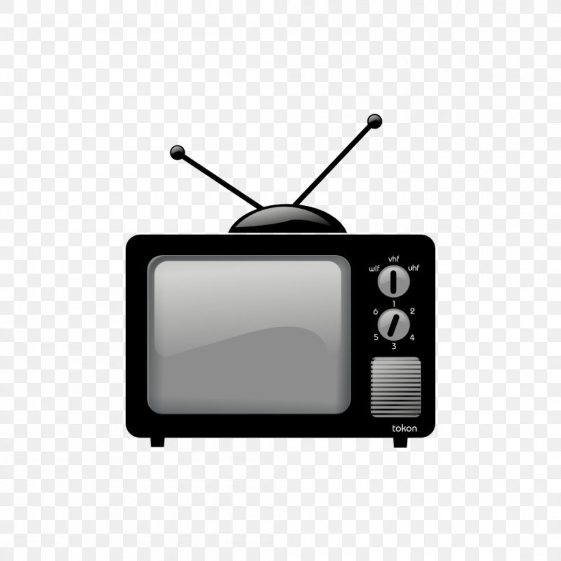 Television Show Clip Art, PNG, 1000x1000px, Television, Black, Black And White, Drawing, Electronics Download Free