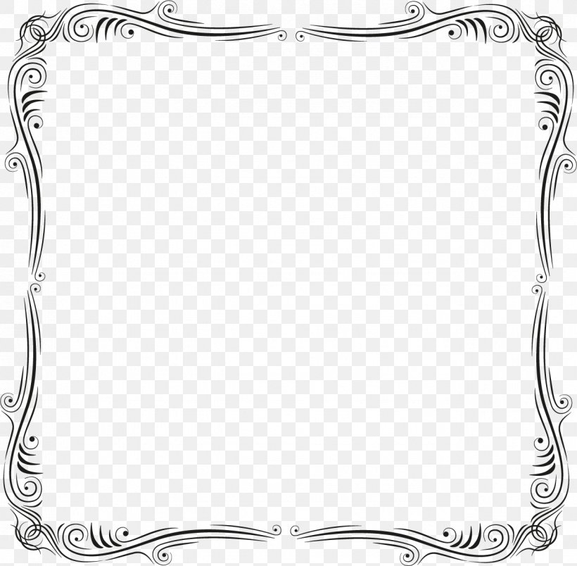 Picture Frame, PNG, 1286x1262px, Picture Frame, Area, Black And White, Designer, Monochrome Download Free