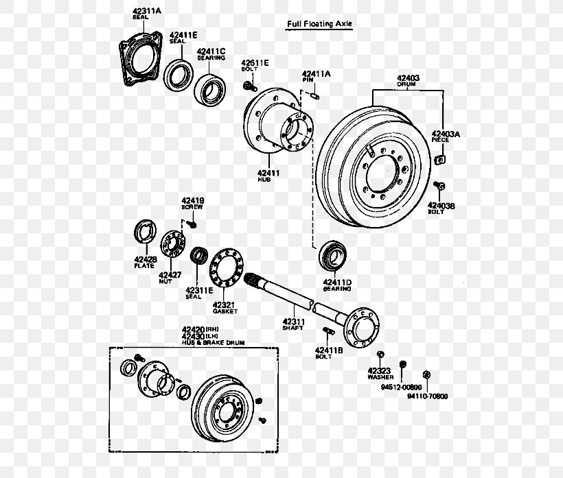 Toyota 4Runner Toyota Land Cruiser Prado Toyota Dyna Toyota HiAce, PNG, 533x697px, Toyota, Area, Auto Part, Axle, Black And White Download Free