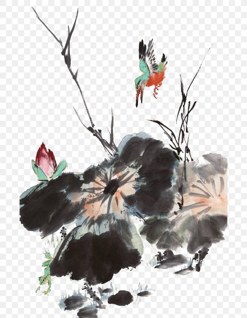 U756bu8377u82b1 U738bu96eau6d9bu4f5cu54c1 Ink Wash Painting Chinese Painting Bird-and-flower Painting, PNG, 690x1053px, Ink Wash Painting, Art, Artist, Beak, Bird Download Free