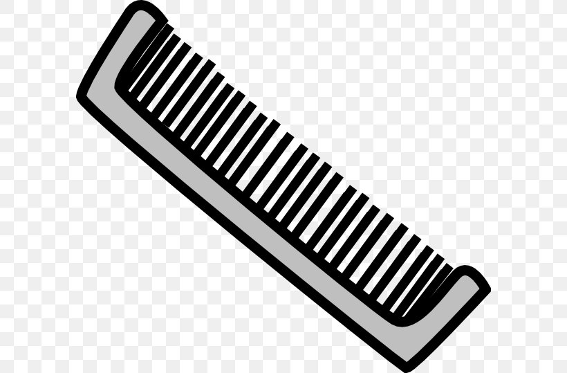 Comb Hairbrush Clip Art, PNG, 600x539px, Comb, Barber, Black And White, Brush, Cosmetologist Download Free