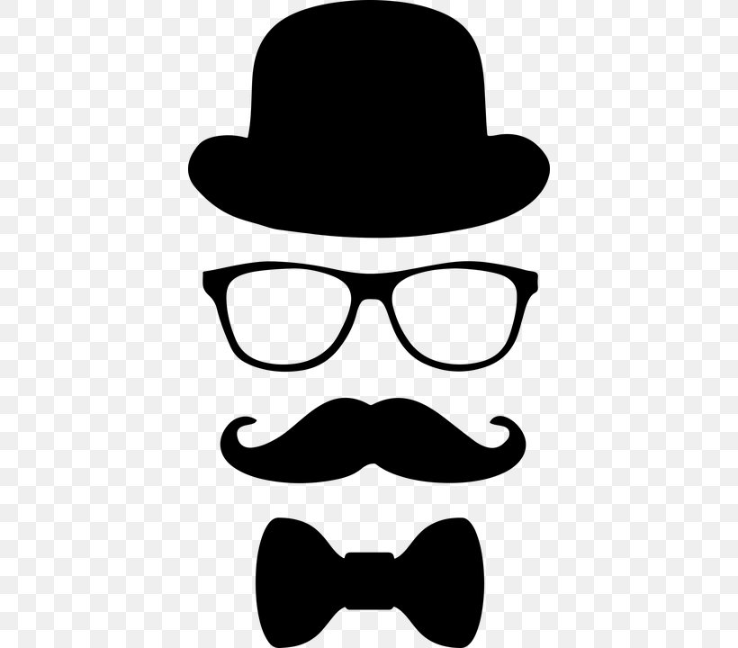 Moustache Hoodie Necktie Bow Tie Hat, PNG, 402x720px, Moustache, Artwork, Black And White, Bow Tie, Cowboy Hat Download Free