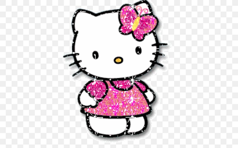 Hello Kitty GIF Image Cat Clip Art, PNG, 512x512px, Watercolor, Cartoon, Flower, Frame, Heart Download Free