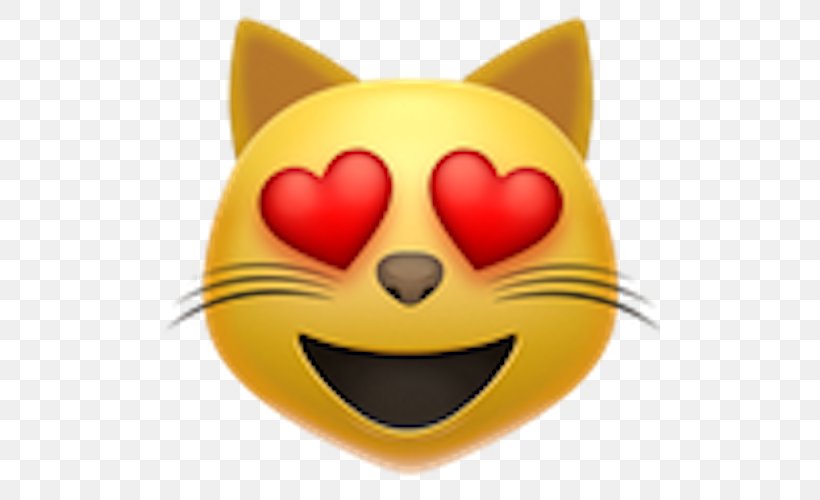 Emoji Domain Heart Smile Cat, PNG, 500x500px, Emoji, Cat, Conversation, Emoji Domain, Emoji Movie Download Free