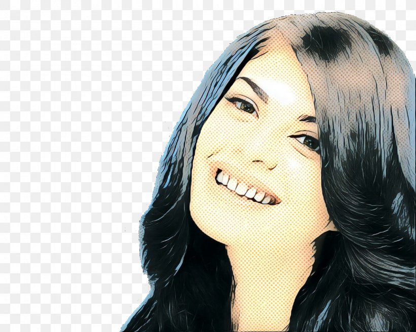 Feathered Hair Singer - Happy Face PNG
