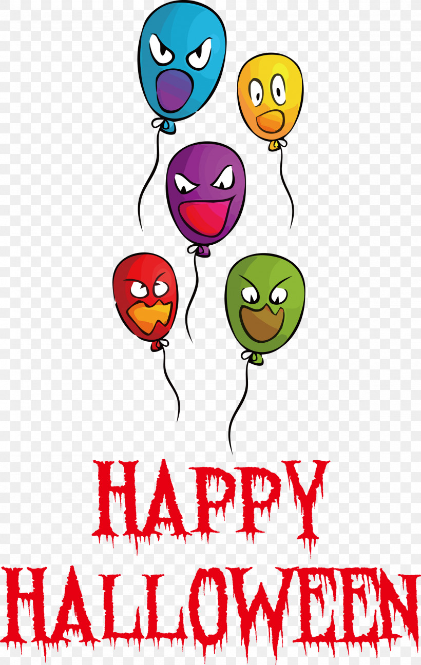 Happy Halloween, PNG, 1898x3000px, Happy Halloween, Balloon, Flower, Geometry, Happiness Download Free