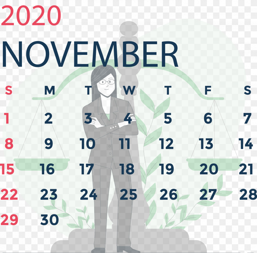 November 2020 Calendar November 2020 Printable Calendar, PNG, 3000x2958px, November 2020 Calendar, Area, Behavior, Biology, Calendar System Download Free