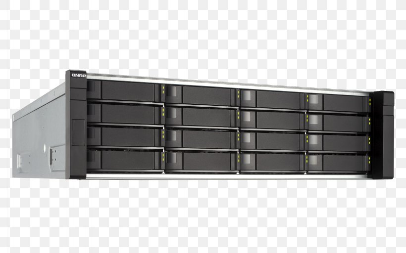 Disk Array Serial Attached SCSI Network Storage Systems QNAP ES1640DC NAS Server, PNG, 2048x1280px, Disk Array, Data Storage Device, Hard Drives, Jbod, Network Storage Systems Download Free
