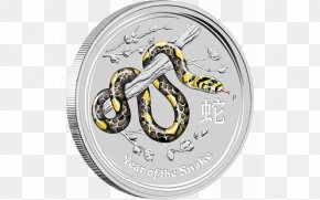 Year Of The Snake - Perth Mint Silver Coin Proof Coinage PNG