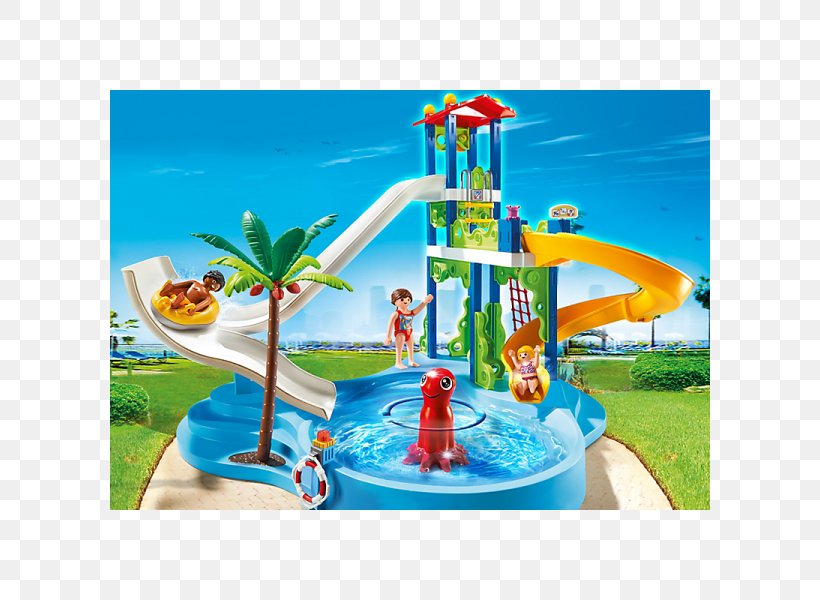 Playmobil Water Park With Slides Playset Playground Slide, PNG, 600x600px, Playmobil, Amusement Park, Chute, Leisure, Outdoor Play Equipment Download Free