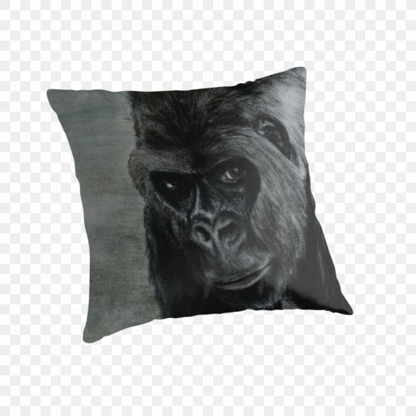 Gorilla Cushion Throw Pillows Snout, PNG, 875x875px, Gorilla, Cushion, Great Ape, Mammal, Pillow Download Free