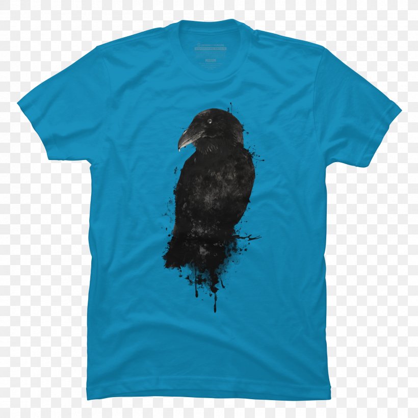 Printed T-shirt Top Common Raven, PNG, 1800x1800px, Tshirt, Alibabacom, Aliexpress, Aqua, Beak Download Free