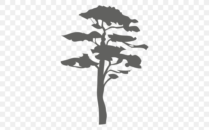 Tree Silhouette Arboriculture Woody Plant Branch, PNG, 512x512px, Tree, Arboriculture, Black And White, Branch, Flora Download Free