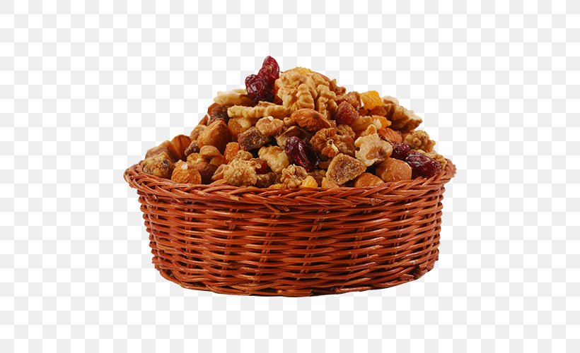 Vegetarian Cuisine Dried Fruit Food Gift Baskets Mixed Nuts, PNG, 500x500px, Vegetarian Cuisine, Basket, Dried Fruit, Food, Food Gift Baskets Download Free