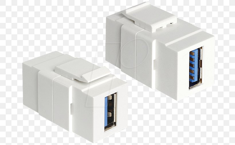 Adapter Keystone Module Electrical Connector USB 3.0, PNG, 692x507px, Adapter, Computer Hardware, De Lock, Electrical Cable, Electrical Connector Download Free