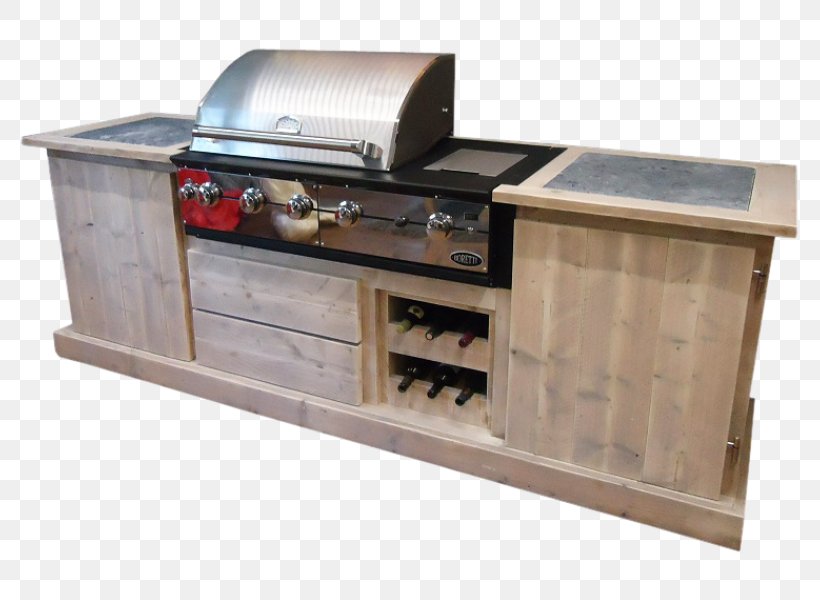 Barbecue Buitenkeuken Steigerplank Kitchen Furniture, PNG, 800x600px, Barbecue, Buitenkeuken, Countertop, Cuisine, Deck Download Free