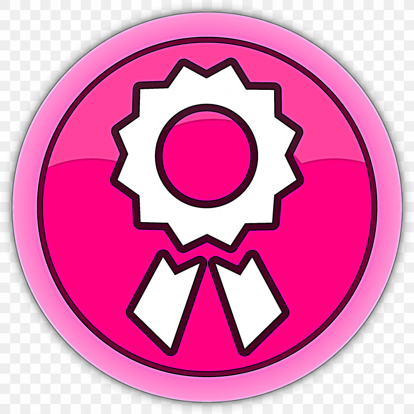 Pink Magenta Symbol Sticker Circle, PNG, 2400x2400px, Pink, Bumper Sticker, Circle, Emblem, Magenta Download Free