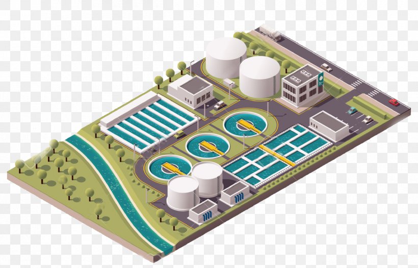 Water Treatment Vector Graphics Sewage Treatment Wastewater Royalty-free, PNG, 1300x835px, Water Treatment, Cpu, Drawing, Electronic Component, Electronic Engineering Download Free