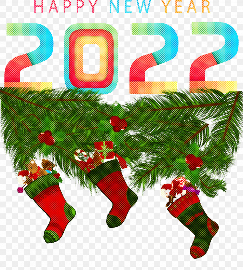 2022 Happy New Year 2022 New Year 2022, PNG, 2699x2999px, Christmas Stocking, Christmas Day, Christmas Tree, Royaltyfree, Sock Download Free
