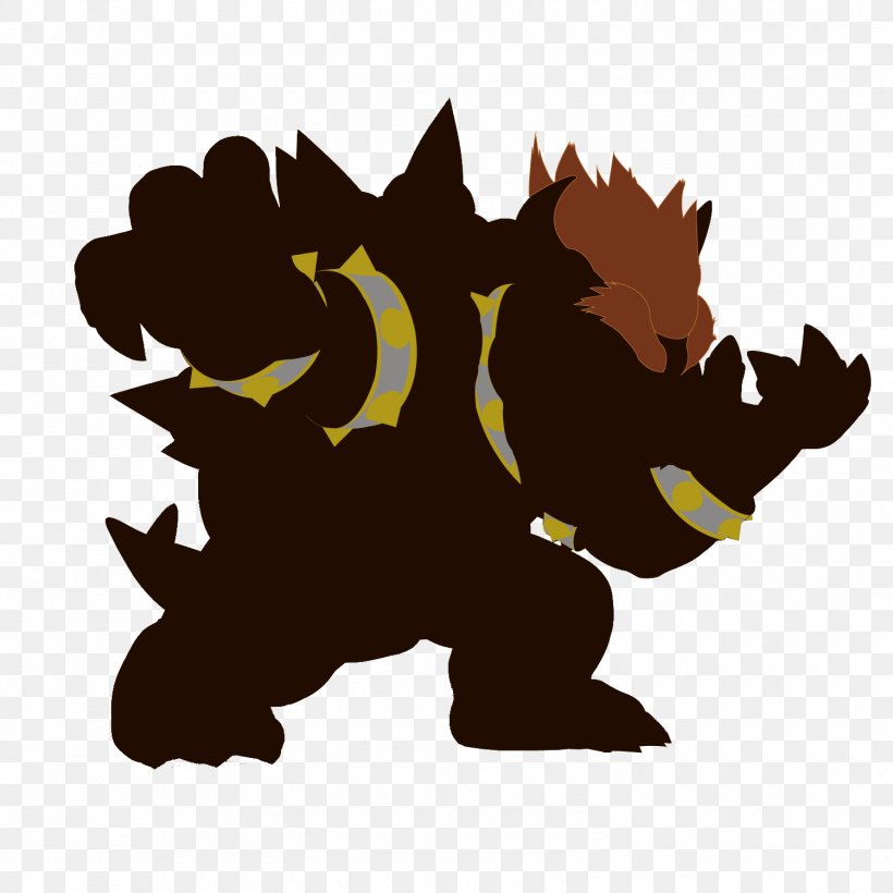 Bowser Super Smash Bros. For Nintendo 3DS And Wii U Super Smash Bros. Melee Silhouette, PNG, 1500x1500px, Bowser, Carnivoran, Dog Like Mammal, Fictional Character, Leaf Download Free