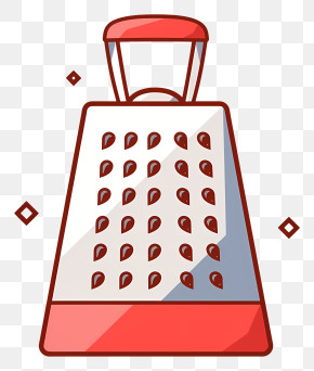 Grater Icon - Red Cheese Grater Illustration PNG