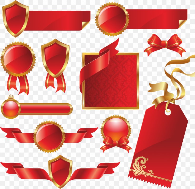 Paper Red Ribbon Label, PNG, 1893x1832px, Paper, Awareness Ribbon, Banner, Label, Logo Download Free