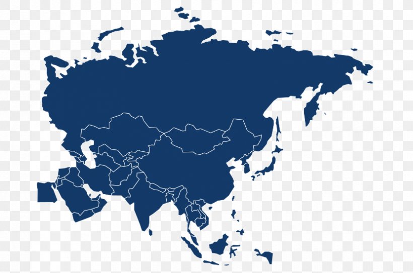 Asia World Map, PNG, 830x550px, Asia, Blue, Continent, Map, Map Projection Download Free