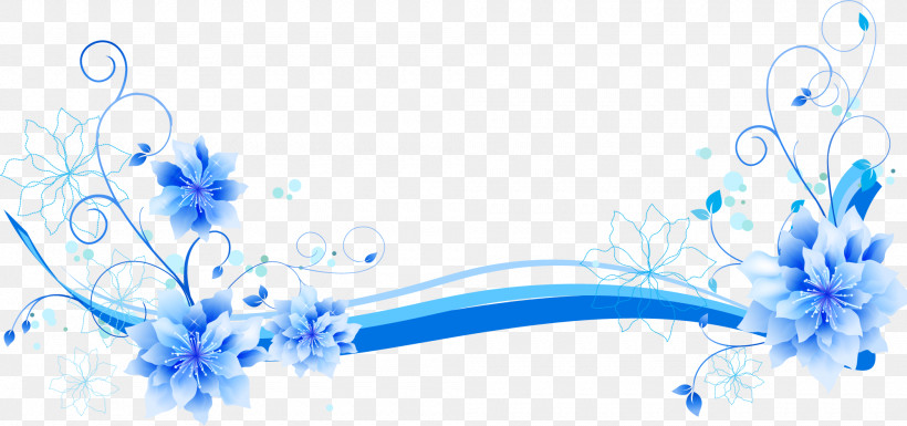 Flower Border Flower Background, PNG, 2000x940px, Flower Border, Blue, Flower Background, Line, Plant Download Free