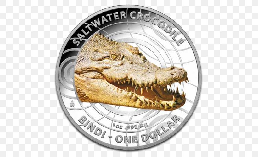 Saltwater Crocodile Australia Coin Silver, PNG, 500x500px, Crocodile, Australia, Coin, Crocodiles, Crocodilia Download Free