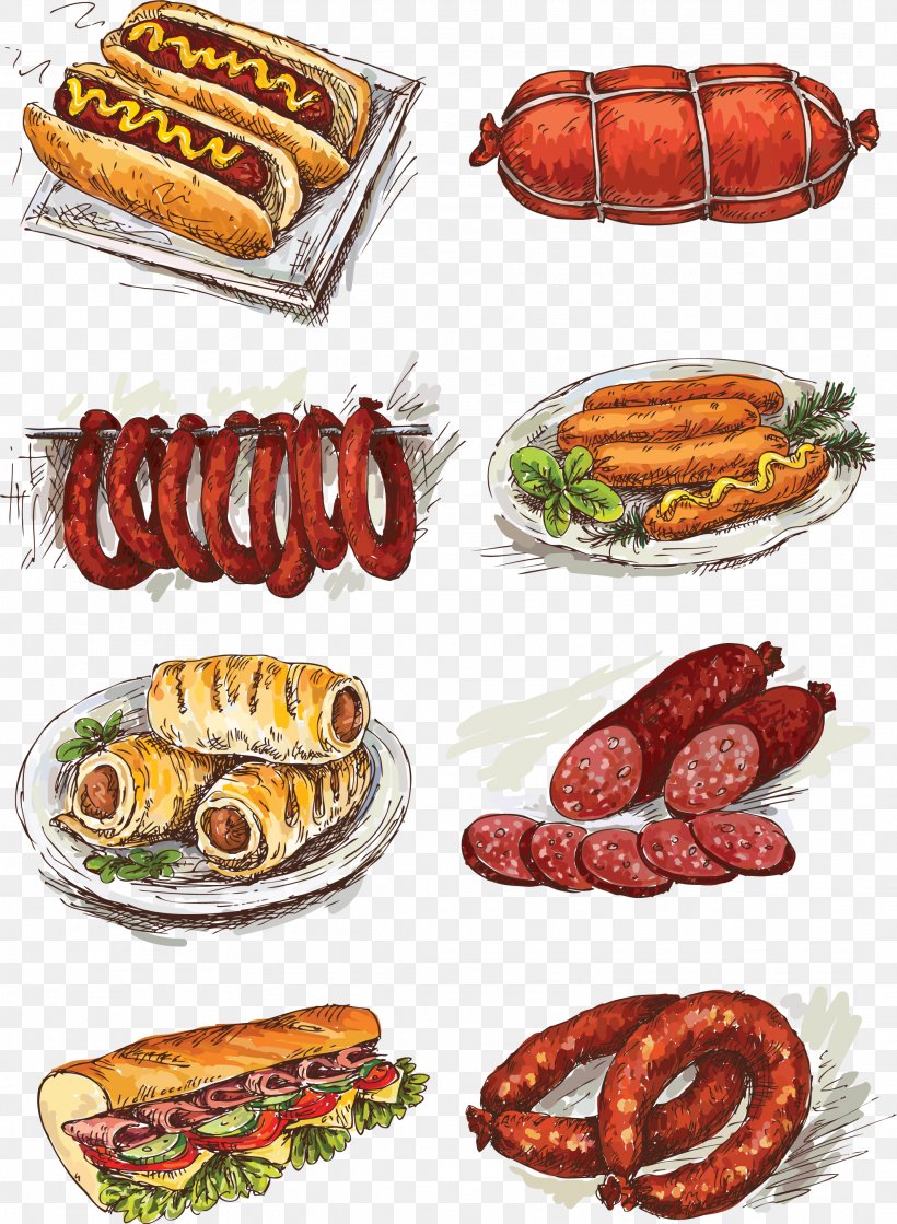 Sausage Roll Bacon Illustration, PNG, 2129x2906px, Sausage, American Food, Art, Bacon, Bratwurst Download Free