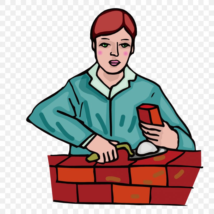 Bricklayer Animation Clip Art, PNG, 1000x1001px, Bricklayer, Animation, Architectural Engineering, Area, Artwork Download Free