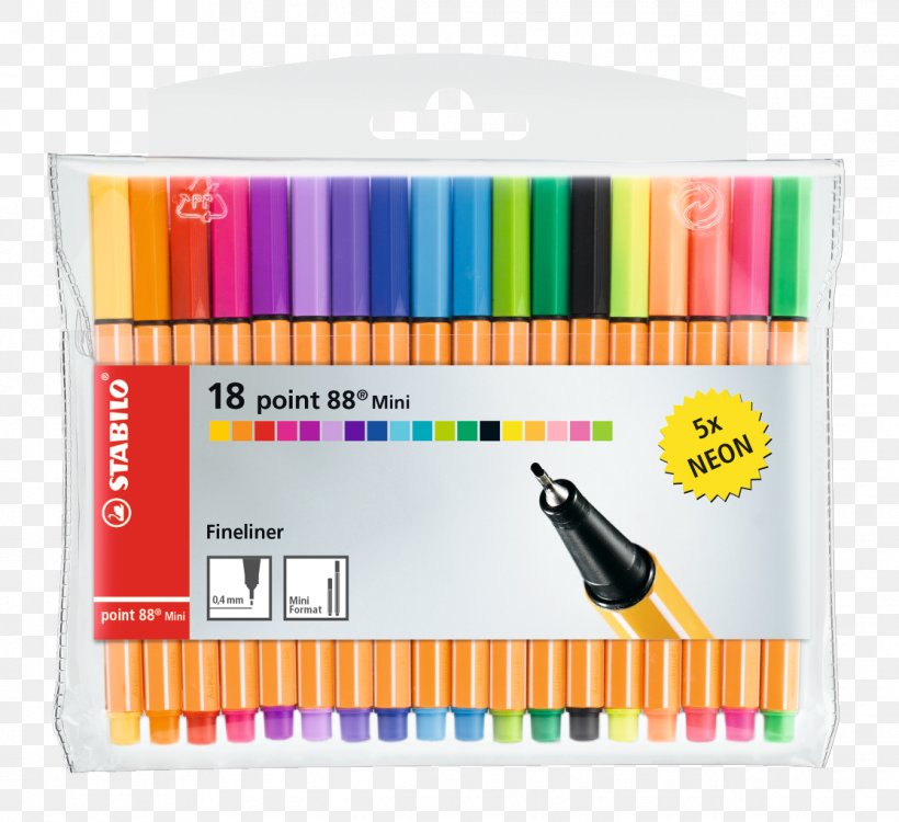Stabilo Point 88 Mini Fineliner Marker Pen Office Supplies, PNG, 1115x1020px, Marker Pen, Ballpoint Pen, Drawing, Office Supplies, Pen Download Free