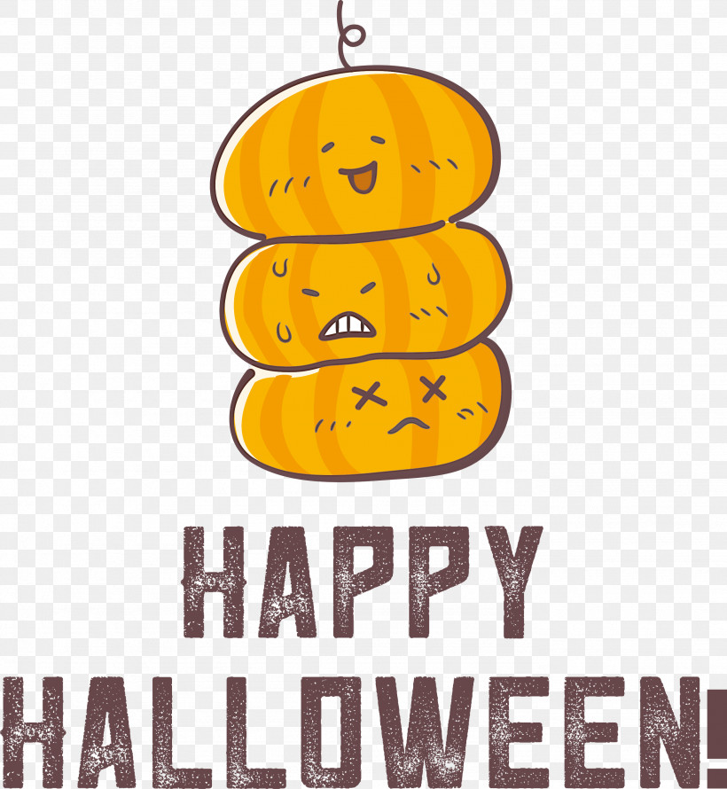 Happy Halloween, PNG, 2764x3000px, Happy Halloween, Fruit, Meter, Pumpkin, Yellow Download Free