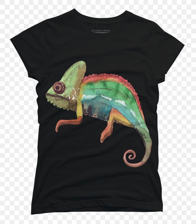 T-shirt Sleeve Outerwear Chameleons, PNG, 2100x2400px, Watercolor, Cartoon, Flower, Frame, Heart Download Free