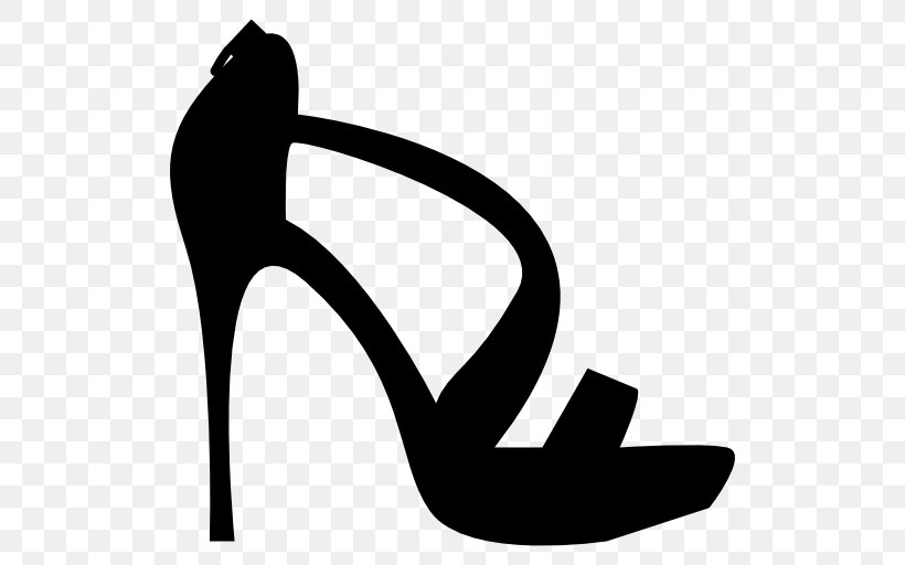 Stiletto Heel High-heeled Shoe Footwear, PNG, 512x512px, Stiletto Heel, Artwork, Ballet Flat, Black, Black And White Download Free