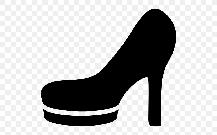 High-heeled Shoe Clip Art, PNG, 512x512px, Highheeled Shoe, Black, Black And White, Fashion, Foot Download Free