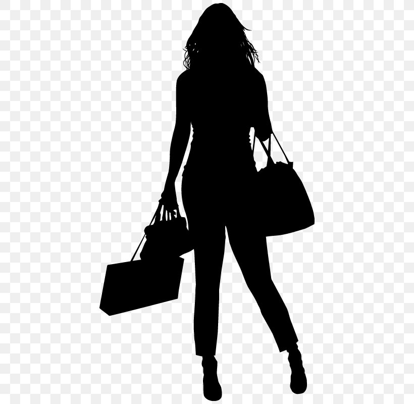 Silhouette Shopping Bags & Trolleys Fashion Shopping Bags & Trolleys, PNG, 800x800px, Silhouette, Bag, Black, Black And White, Clothing Download Free