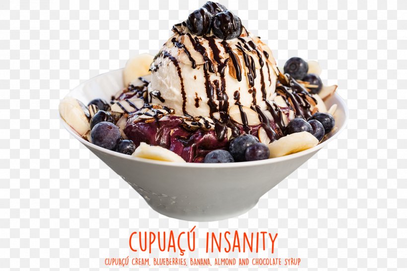 Sundae Frozen Yogurt Açaí Na Tigela Dame Blanche Ice Cream, PNG, 980x653px, Sundae, Bowl, Cream, Dairy Product, Dame Blanche Download Free